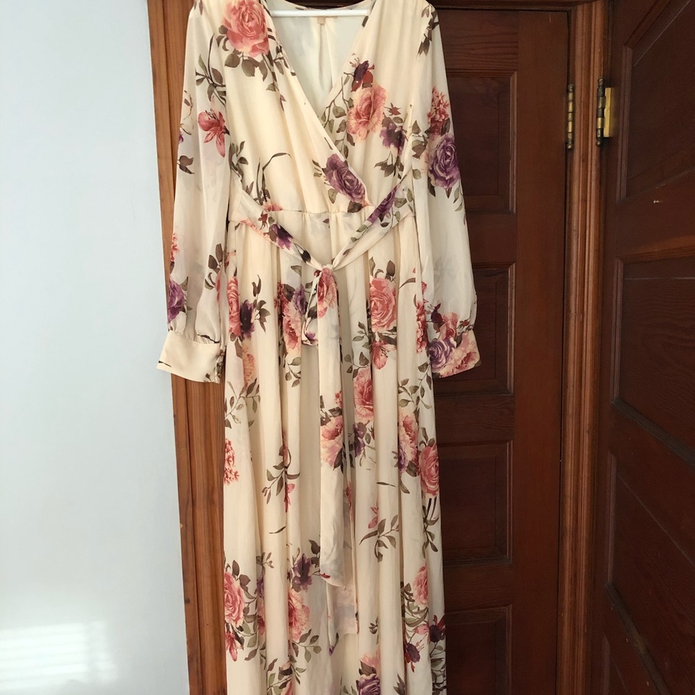 Baltic Born Floral Chiffon Maxi Dress
